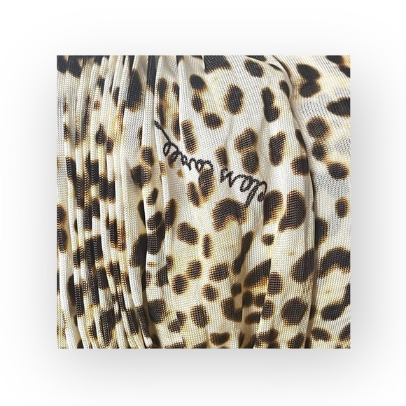 Class Roberto Cavalli 𒀭Luxe Crystal Enameled Metal Belt Top 𒀭Leopard Print 𒀭4 - Picture 7 of 16